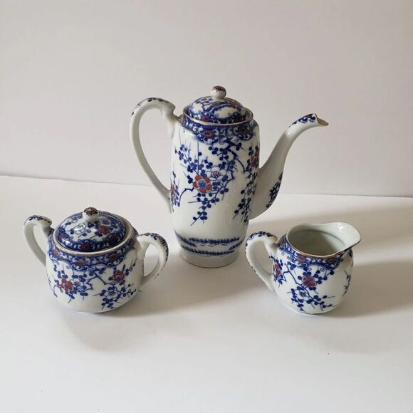 Craftsman Coffee Set Kutani - Picture 3 of 7